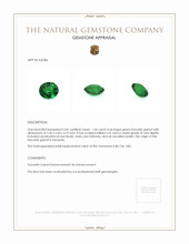 1.54 Ct. Tsavorite Garnet from Tanzania Appraisal