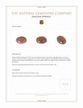 70.77 Ct. Brown Cabochon Moonstone from Ceylon (Sri Lanka) Appraisal