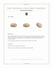 100.73 Ct. Brown Cabochon Moonstone from Ceylon (Sri Lanka) Appraisal