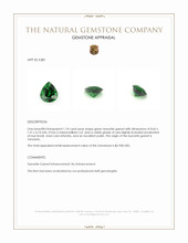 1.74 Ct. Tsavorite Garnet from Tanzania Appraisal