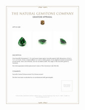 1.74 Ct. Tsavorite Garnet from Tanzania Appraisal