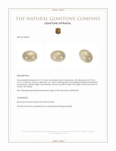 21.29 Ct. Cabochon Moonstone from Ceylon (Sri Lanka) Appraisal