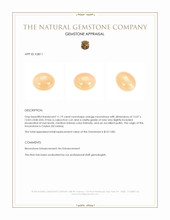 11.19 Ct. Cabochon Moonstone from Ceylon (Sri Lanka) Appraisal