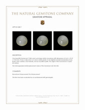73.88 Ct. White Cabochon Moonstone from Ceylon (Sri Lanka) Appraisal