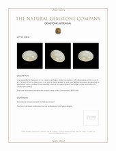 37.16 Ct. White Cabochon Moonstone from Ceylon (Sri Lanka) Appraisal