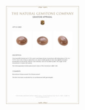 57.20 Ct. Brown Cabochon Moonstone from Ceylon (Sri Lanka) Appraisal