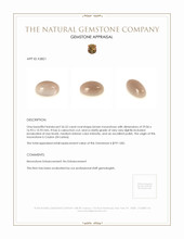 56.52 Ct. Cabochon Moonstone from Ceylon (Sri Lanka) Appraisal