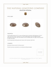 22.12 Ct. Cabochon Moonstone from Ceylon (Sri Lanka) Appraisal