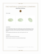 50.80 Ct. Green Cabochon Moonstone from Ceylon (Sri Lanka) Appraisal