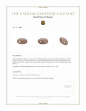 33.64 Ct. Brown Cabochon Moonstone from Ceylon (Sri Lanka) Appraisal