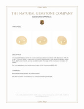 27.52 Ct. Yellow Cabochon Moonstone from Ceylon (Sri Lanka) Appraisal