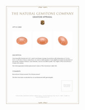 6.01 Ct. Orange Cabochon Moonstone from Ceylon (Sri Lanka) Appraisal