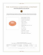 6.01 Ct. Orange Cabochon Moonstone from Ceylon (Sri Lanka) Scan Report