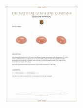 6.72 Ct. Cabochon Moonstone from Ceylon (Sri Lanka) Appraisal