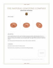 8.65 Ct. Brown Cabochon Moonstone from Ceylon (Sri Lanka) Appraisal