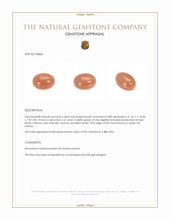 8.65 Ct. Cabochon Moonstone from Ceylon (Sri Lanka) Appraisal