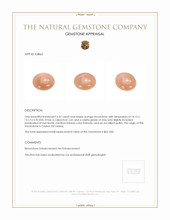 6.22 Ct. Peach Cabochon Moonstone from Ceylon (Sri Lanka) Appraisal