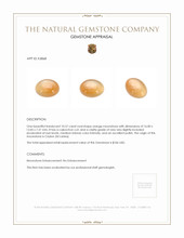 10.57 Ct. Yellow Cabochon Moonstone from Ceylon (Sri Lanka) Appraisal