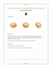 10.57 Ct. Cabochon Moonstone from Ceylon (Sri Lanka) Appraisal