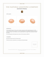 9.04 Ct. Peach Cabochon Moonstone from Ceylon (Sri Lanka) Appraisal