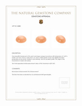 6.98 Ct. Peach Cabochon Moonstone from Ceylon (Sri Lanka) Appraisal