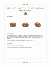 7.24 Ct. Brown Cabochon Moonstone from Ceylon (Sri Lanka) Appraisal