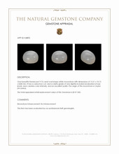 9.76 Ct. White Cabochon Moonstone from Ceylon (Sri Lanka) Appraisal