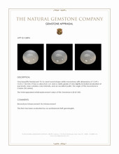 10.16 Ct. Cabochon Moonstone from Ceylon (Sri Lanka) Appraisal