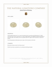 14.16 Ct. Cabochon Moonstone from Ceylon (Sri Lanka) Appraisal