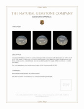 10.17 Ct. White Cabochon Moonstone from Ceylon (Sri Lanka) Appraisal