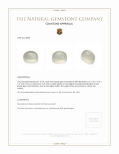 10.20 Ct. Cabochon Moonstone from Ceylon (Sri Lanka) Appraisal