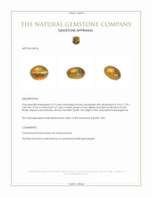 3.75 Ct. Brown Cabochon Chrysoberyl from Madagascar Appraisal