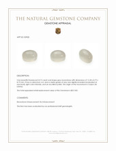 8.72 Ct. Cabochon Moonstone from Ceylon (Sri Lanka) Appraisal