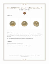 11.03 Ct. Cabochon Moonstone from Ceylon (Sri Lanka) Appraisal