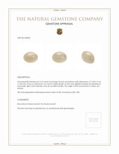 6.24 Ct. Cabochon Moonstone from Ceylon (Sri Lanka) Appraisal