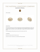 6.24 Ct. Cabochon Moonstone from Ceylon (Sri Lanka) Appraisal