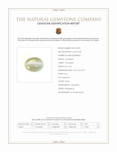3.30 Ct. Green Cabochon Cat’s Eye Chrysoberyl from Madagascar Scan Report