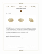 6.55 Ct. Cabochon Moonstone from Ceylon (Sri Lanka) Appraisal