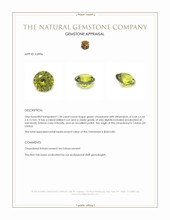 1.30 Ct. Green Chrysoberyl from Ceylon (Sri Lanka) Appraisal