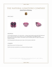 1.29 Ct. Pinkish Purple Spinel from Ceylon (Sri Lanka) Appraisal