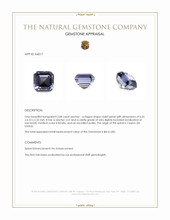2.08 Ct. Violet Spinel from Ceylon (Sri Lanka) Appraisal