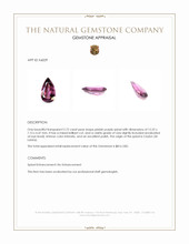 2.72 Ct. Pinkish Purple Spinel from Ceylon (Sri Lanka) Appraisal