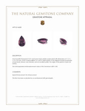 3.07 Ct. Pinkish Purple Spinel from Ceylon (Sri Lanka) Appraisal