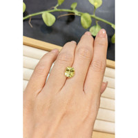 3.53 Ct. Yellow Mali Garnet from West Africa Life Style