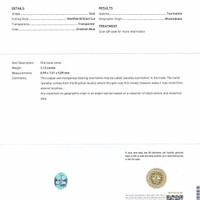 2.13 Ct. Paraiba Tourmaline from Mozambique Scan Report
