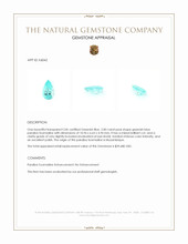 2.00 Ct. Greenish Blue Paraiba Tourmaline from Mozambique Appraisal