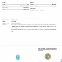 2.24 Ct. Paraiba Tourmaline from Mozambique Scan Report