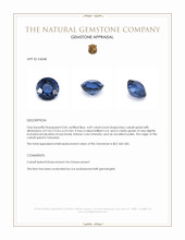 4.09 Ct. Blue Cobalt Spinel from Tanzania Appraisal
