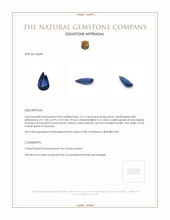 2.11 Ct. Cobalt Spinel from Tanzania Appraisal