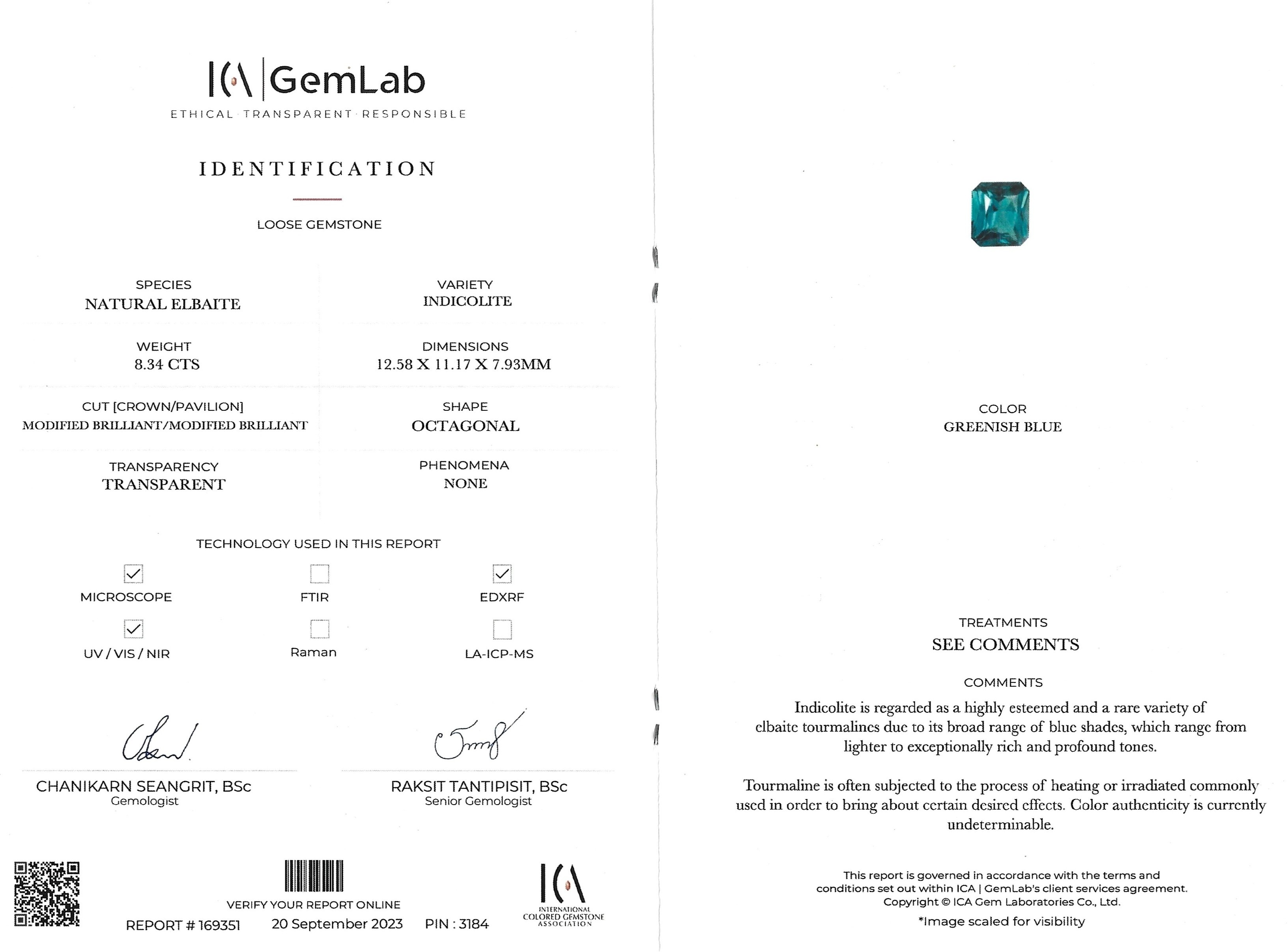 8.35 Ct. Tourmaline from Tanzania